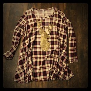 Purple Sequin Deer Dress